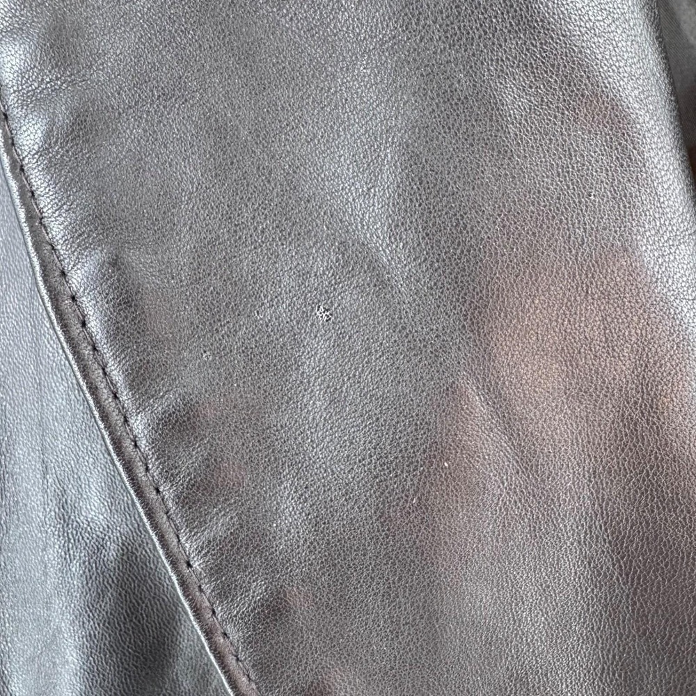 Vintage Chosen Couture XL Black Leather Blazer Jacket Women's Mid Length Parisia - Picture 6 of 16